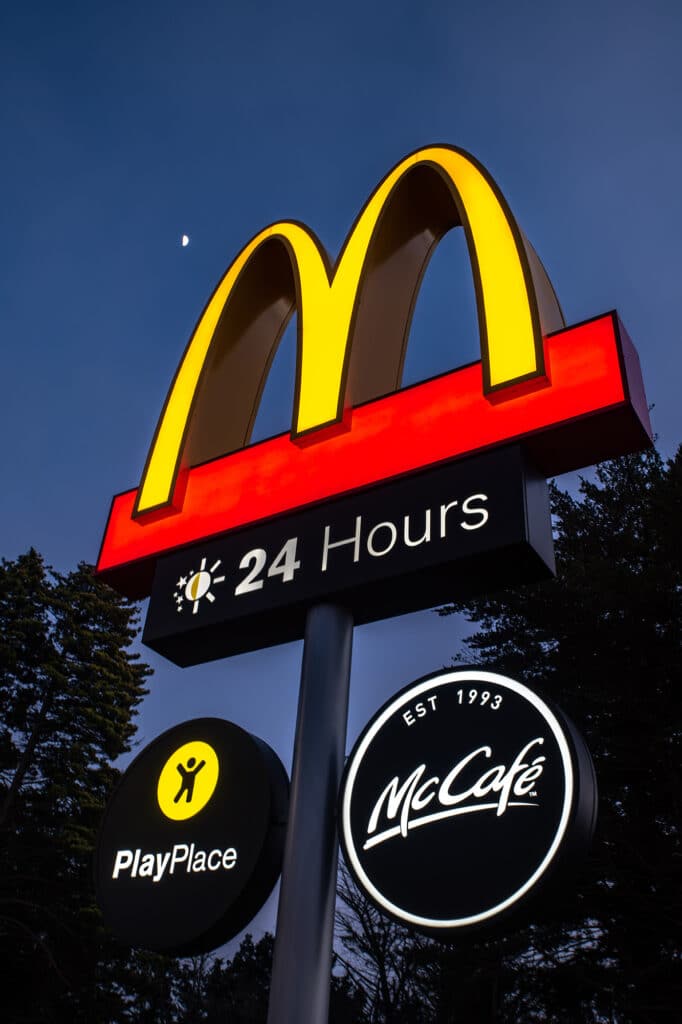 Signcraft Pylon for McDonalds VIC Signage Project